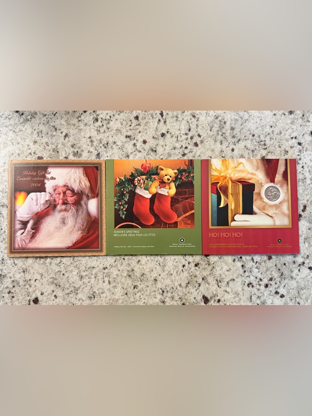 3 Retired Sets Of RCM Holiday Coin Sets From 2004, 2005, 2006